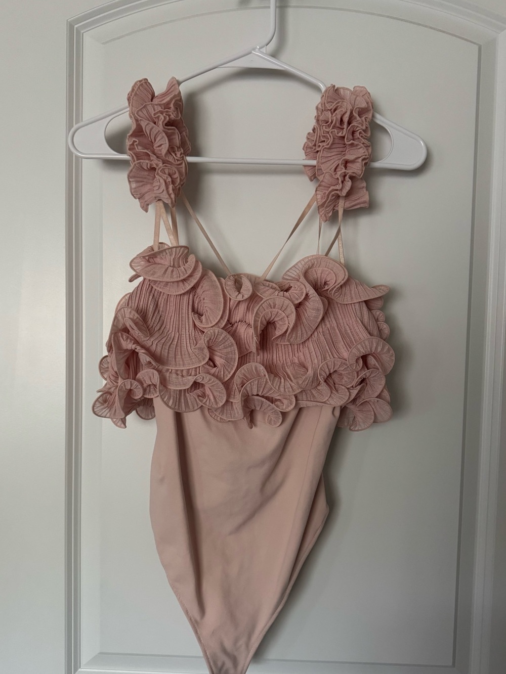 Free People Ruffle One-Piece - Blush